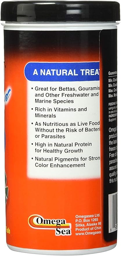 Omega One 5 Pack of Freeze Dried Blood Worms Fish Treat, 0.96oz Each