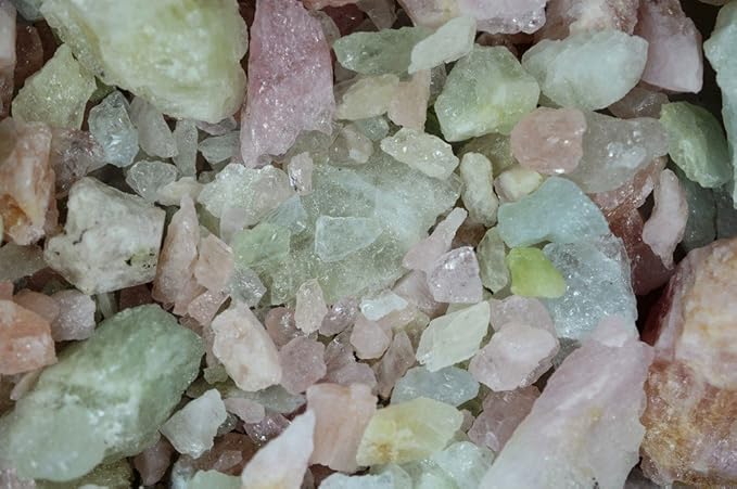 Fantasia Materials: 1/4 lb Morganite and Beryl Rough Stone Mix from Brazil