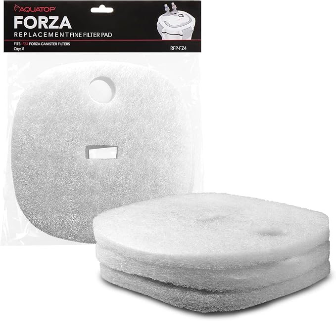 Aquatop Replacement White Filter Pads, 3 Pack – Fits Aquatop’s Forza FZ4 Canister Filters, Aquarium Filter Refills, Keeps Water Crystal Clear, Fish Filter Cartridge for Dirt & Debris