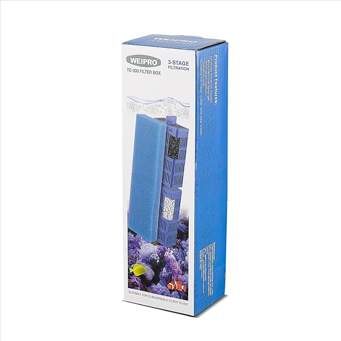 Replacement Cartridge for Fish Tank Filter TE-900 with Aquarium Filter Foam, Active Carbon and Ceramic Ring(TE900-S)