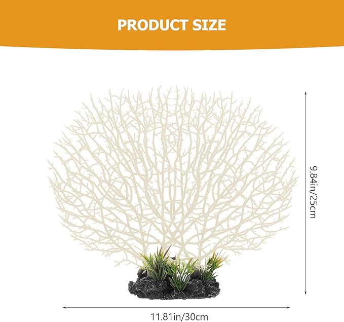 UPKOCH Simulated Coral Decoration 11.81X9.84X1.96 Inch Artificial Coral Ornament Sea Themed Decor for Aquarium and Sushi Plate Display