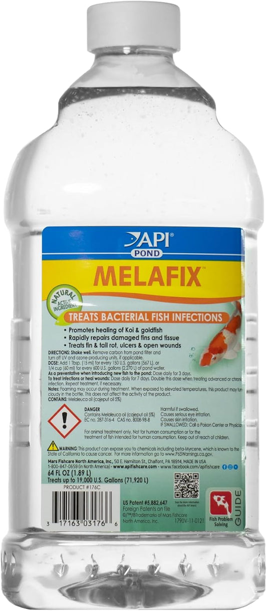 API POND MELAFIX Pond Fish Infection Remedy 64-Ounce Bottle, Black (176C)