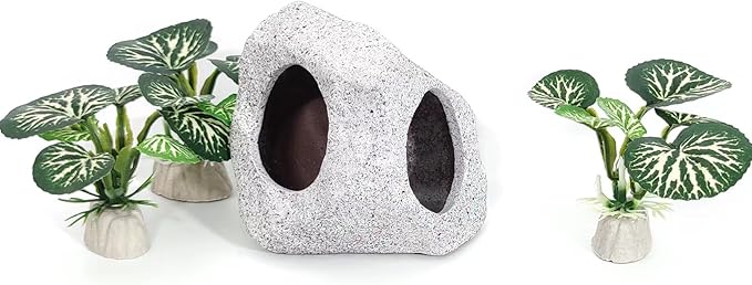 Fish Aquarium Decorations Cave Hide with Viewing Window for Betta Fish Tank Decor