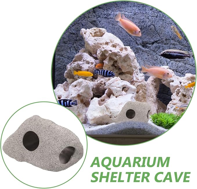 balacoo Reusable Shrimp Cave Sands Compact Aquarium Hideout for Fish and Shrimp Versatile Decor for for Betta Breeding and Hiding Unique Fish Tank Accessory