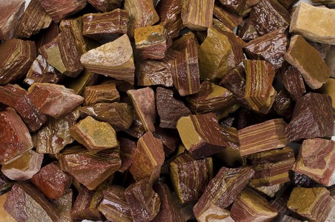 Fantasia Materials: 5 lbs Brown Stripe Jasper Rough Stones from India