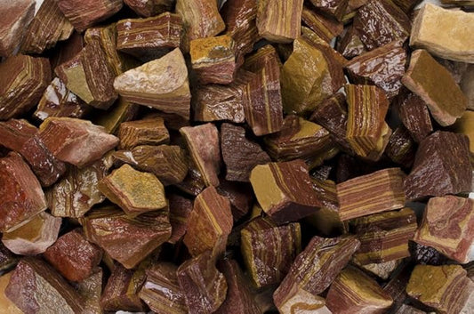 Fantasia Materials: 1 lb Brown Stripe Jasper Rough Stones from India
