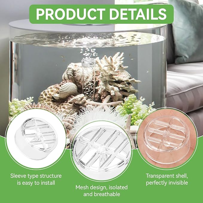 Bubble Tube Guard for biOrb, Acrylic Cover for Aquariums Bubble Tube, Transparent Bubble Accessories for biOrb Aquarium Fish Tanks, Keeps Objects, Fish, Snails, Shrimp Out of Filter, 2PCS