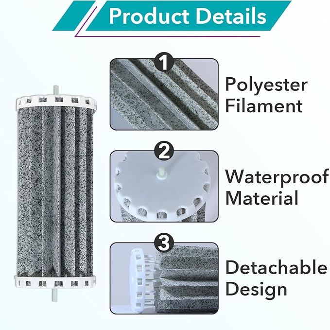 4 Pcs Aquarium Fish Tank Filters Compatible with Penguin Bio Wheel PRBW2350B 200 350 Hang On Filters, Fits for 200B 350B Assembly Biowheel Part