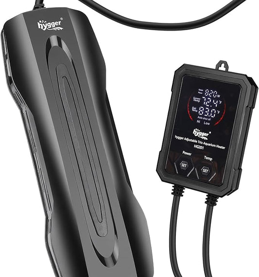 hygger Aquarium Heater Adjustable Triple-Power, Submersible Fish Tank Heater Four Season Power Change, with Digital Controller Abnormal Error Stop Protection for Freshwater Saltwater (500-1000W-1500W)