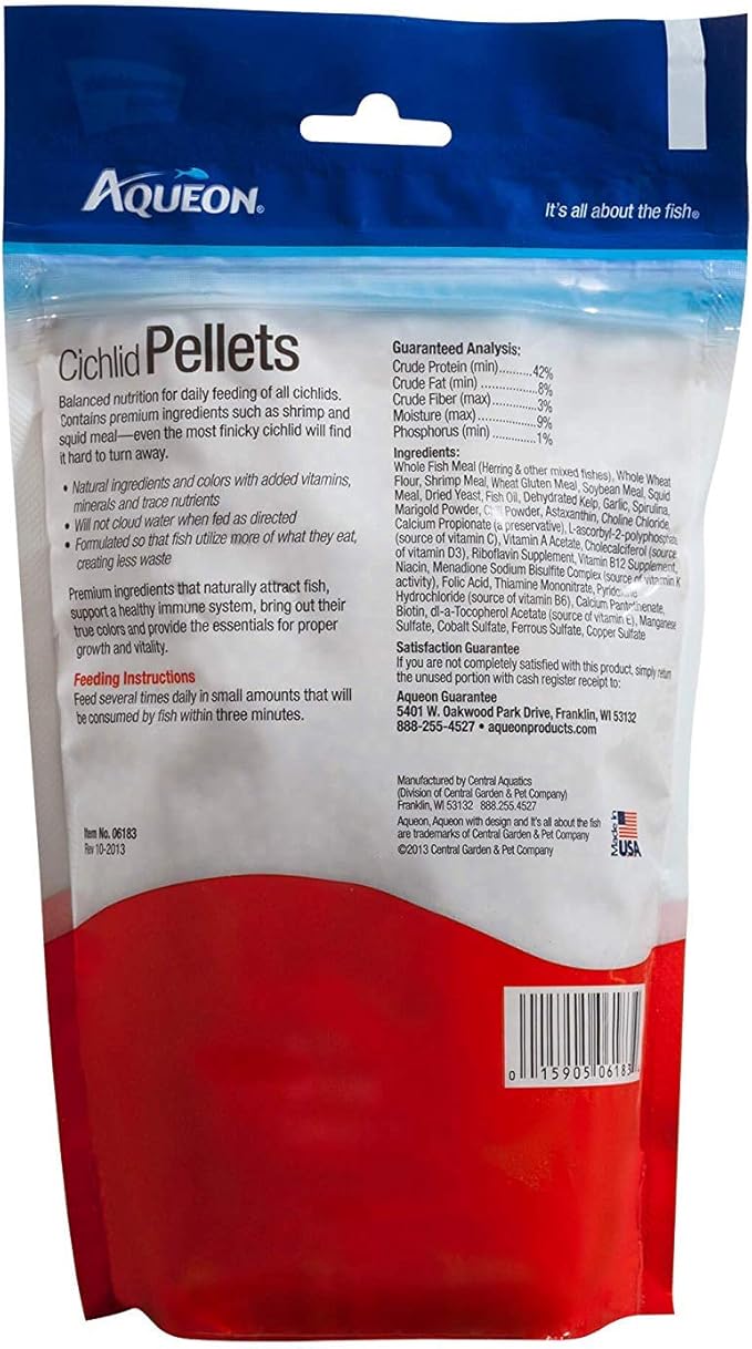 Aqueon Cichlid Medium Pellets [Set of 2] Size: 7.5 Ounce
