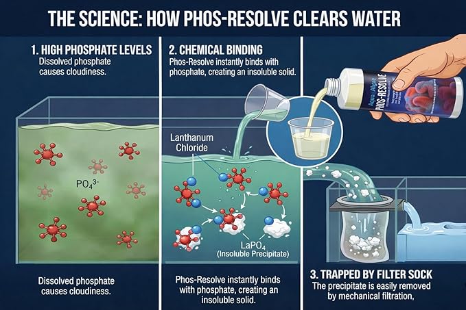 Phos-Resolve Phosphate Remover for Reef Tanks & Aquariums, 15% Lanthanum Chloride, 8 oz