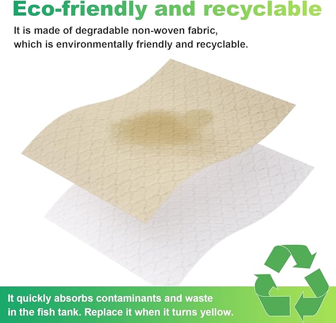 Make Cloudy Water Crystal Clear, Aquarium Filter Sheets for Water Filtration,100 Count, with All Types of Filters on the Market