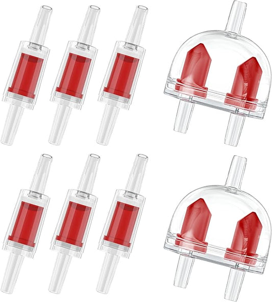 Pawfly Aquarium Air Pump Valves for Standard 3/16 Inch Airline Tubing - Plastic Non-Return Valves - Ideal for Oxygen Pumps - Essential Accessories for Basic Aeration Setup