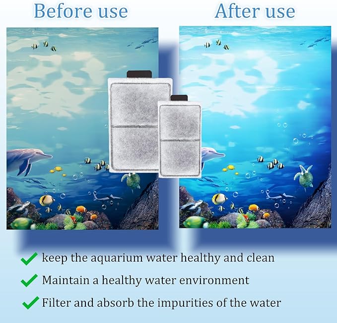 24 Pack EF-S Filter Cartridges Replacement, Aquarium Fish Tank Filter Cartridges Compatible with TOP FIN EF-S Element and BF5 BETTAFLO Filter