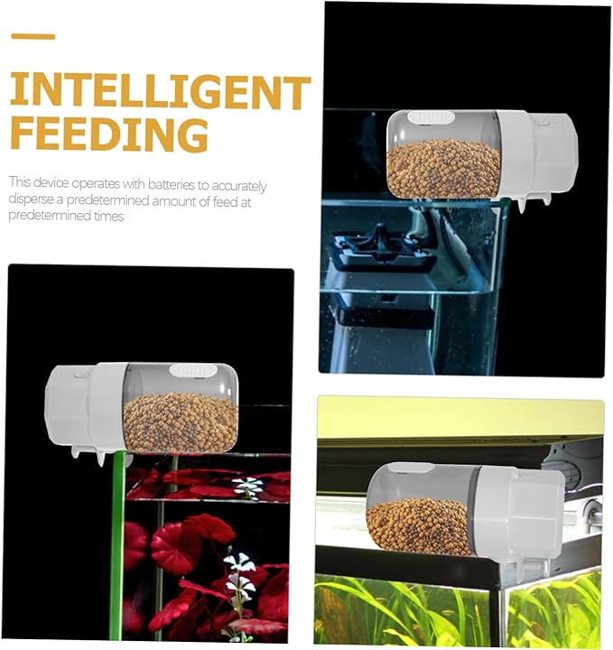 Kisangel Automatic Fish Feeder Timer Feeding Device for Aquariums Design Portions for and for Feeding
