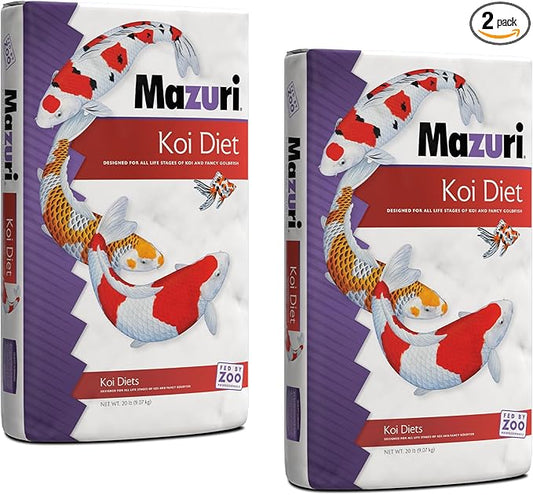 Mazuri | Koi Floating Pond Nuggets | 20 Pound (20 LB) Bag - Pack of 2