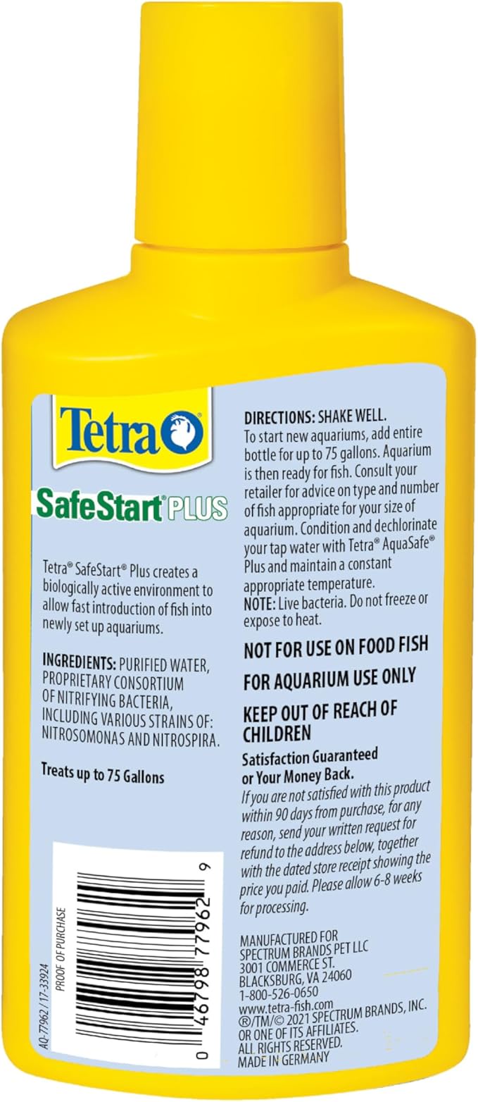 Tetra SafeStart Plus 250 mL, for Newly Set-Up Fish Aquariums