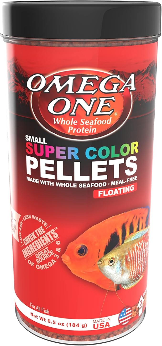Omega One Super Color Floating Pellets, 3mm Pellets, 6.5 oz
