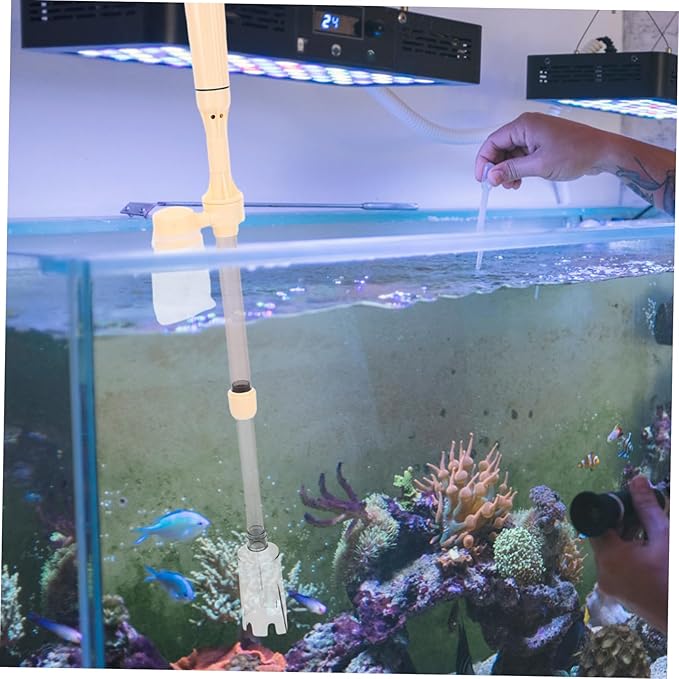 1set Aquarium Cleaning Tool Electric Fish Tank Water Pump Sand Cleaner Multi-Functional Vacuum for Water Changes Impurity Removal Compatible Various Tank