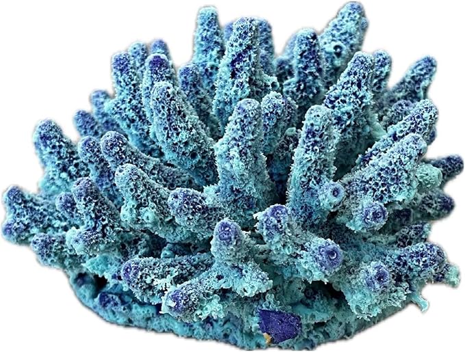 Medium Acropora Gemmifera – Artificial Coral for Fish Tank & Aquarium Decor – #101 (Aqua/Purple)