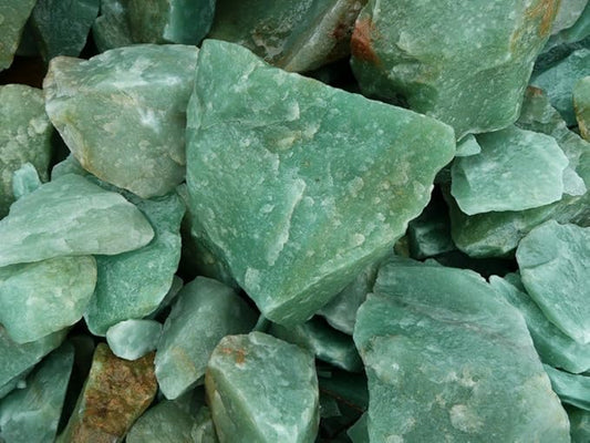 Fantasia Materials: 3 lbs Green Aventurine Rough Stones from Brazil