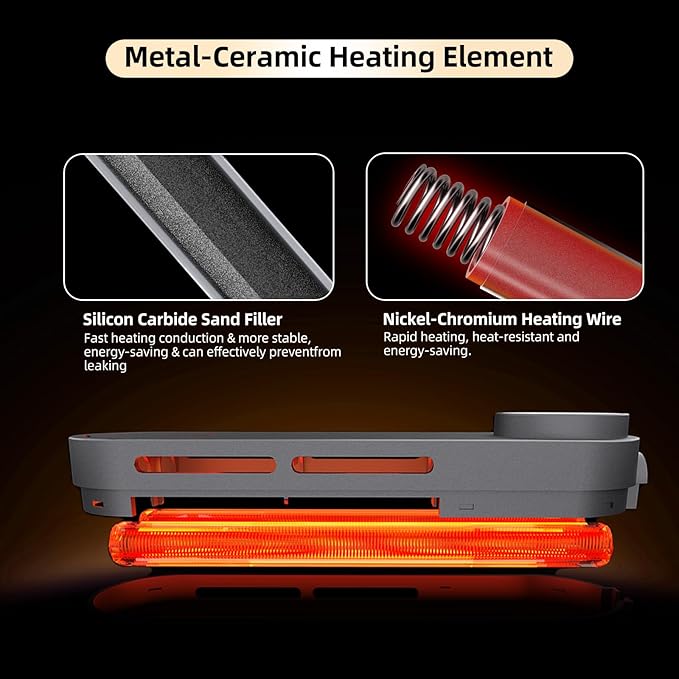UPETTOOLS Submersible Aquarium Heater with Digital Thermostat, Adjustable Temperature Fish Tank Heater for 5-20 Gallon Tanks, Overheat and Dry Burn Protection, for Freshwater and Saltwater Aquariums