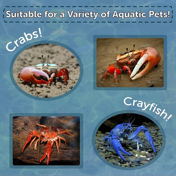 Crab & Crayfish 4mm-3/16 Sinking 40% Protein Nuggets for Crabs, Crayfish, Axolotl, Salamanders, Snails, All Bottom Tropical Fish...10oz Jar