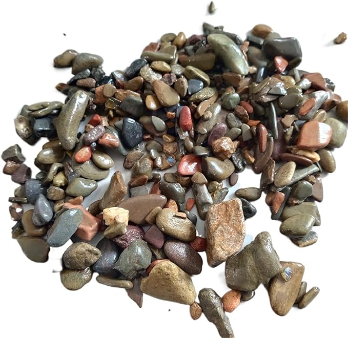 Room Decoration 100g Natural Stream Sand Aquarium Substrate Landscaping Decorative Small Stones Fish Tank Aquarium Decoration Stone(Color:5-30mm)