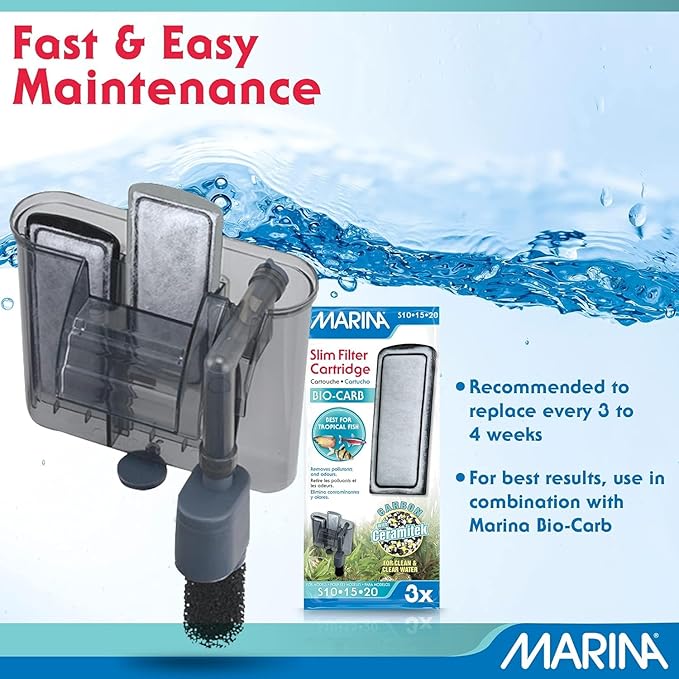 Marina 12 Pack of Bio Clear Cartridge for Slim Filters