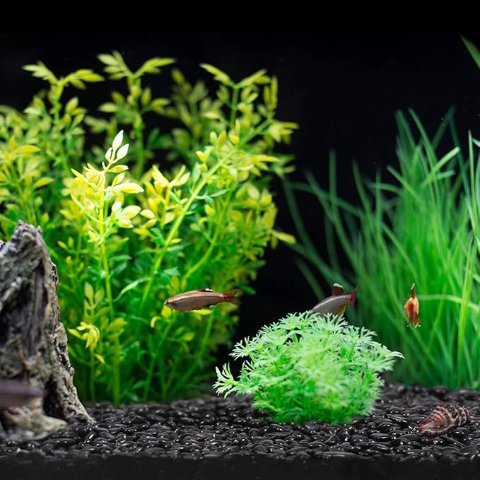 POPETPOP 4.4lbs Aquarium Gravel 1/10' Polished Fish Tank Gravel Black Aquarium Rocks Fish Tank Rocks Bulk Decor Landscaping Terrarium Supplies Vase Filler