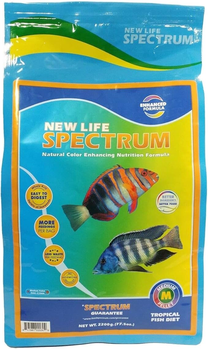 Pellets 2200 Gram- with 1/4-lb California Blackworm & Ultra Intense Coloring Mixed Size Pellets Included L8
