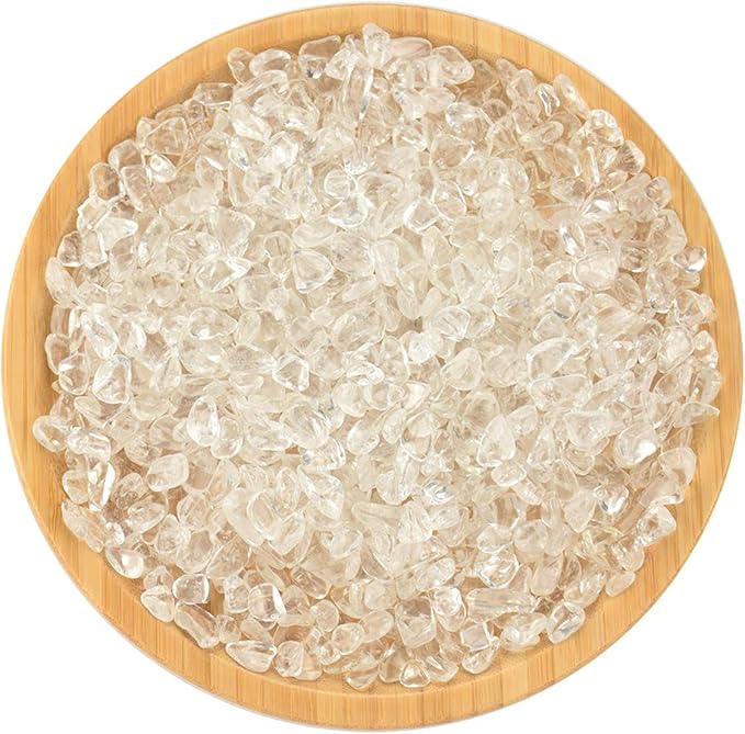 WAYBER 2 Lbs/920g Natural White Clear Quartz Crystal Stones Irregular Aquarium Pebble Decorative Rocks Gravels Sands for Turtle Tank//Terrarium/Flowerpot/Vase Decoration (Fill 2 Cups)