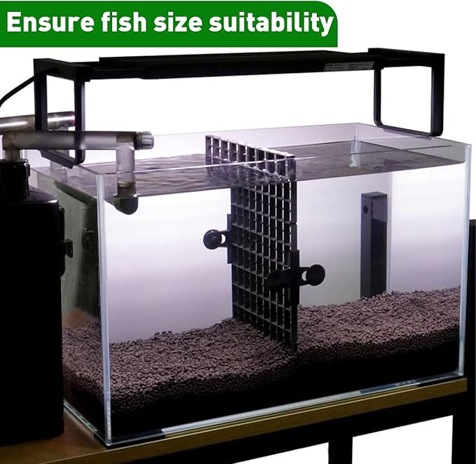 LINLAN 8 Pieces 11.8x11.8in (30X30cm) Aquarium Grid Plastic, Fish Tank Divider, Egg Crate for DIY Filtration and Bottom Protection in Aquascaping (White-No Accessories)