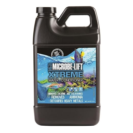 MICROBE-LIFT Xtreme Water Conditioner Treatment for Aquariums and Fish Tanks, All-in-One Treatment for Freshwater and Saltwater Fish Aquarium, 64 Ounces