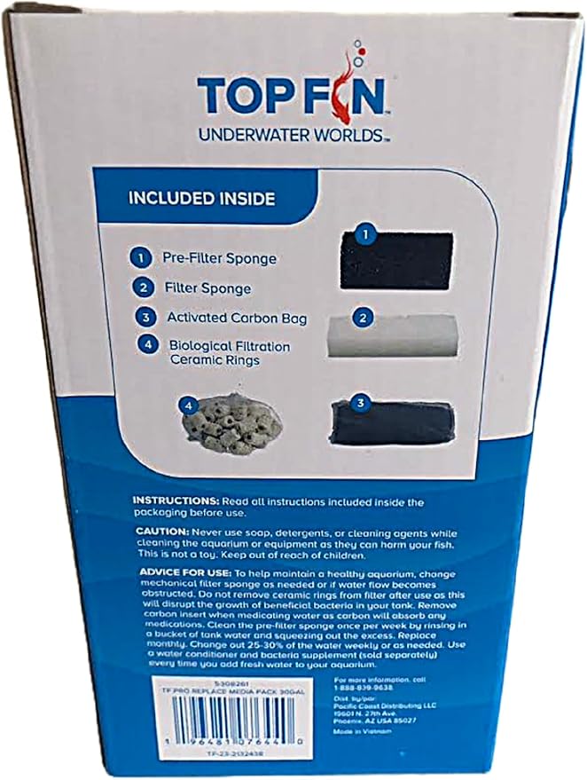 Top Fin Power Aquarium Filter Media Pack. Different Sizes to Choose from. (PRO30)