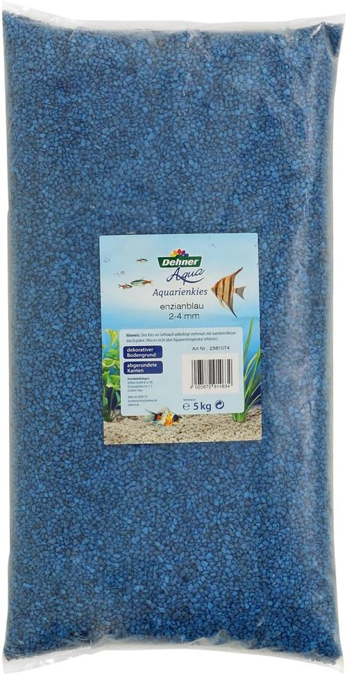Dehner Aqua Aquarium Gravel Grit 2-4mm 5kg Gentian Blue