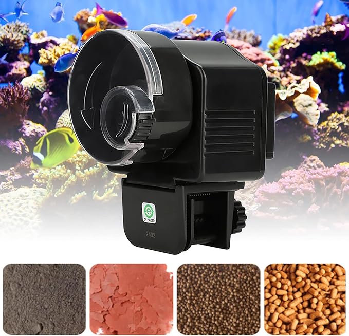 Gavigain Fish Feeder, Compact Automatic Fish Feeder Fish Food Dispenser Feeding Tool for Aquarium Fish Tank