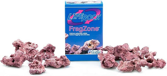 CaribSea Life Rock Frag Zone – 2.25 lb – Natural Aragonite-Based Frag Mounts for Reef Tanks – Ideal for Coral Frag Growout – Supports Healthy Coral Attachment