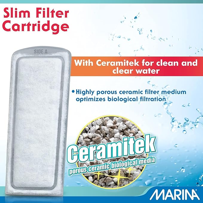 Marina 12 Pack of Bio Clear Cartridge for Slim Filters