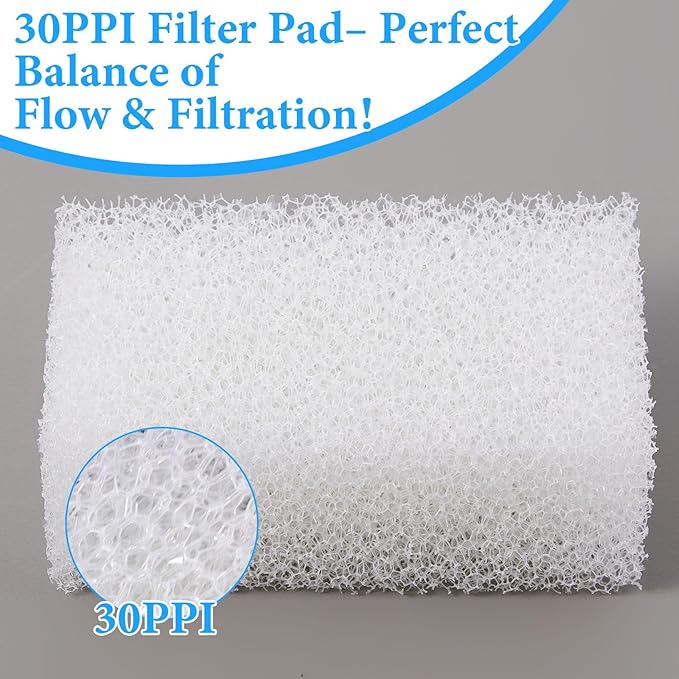 Threlaco 6 Pack Foam Filter Insert Compatible with Aquaclear 30 Aquarium Filter Replacement Media for Filtering and Keeping Aquariums Clear
