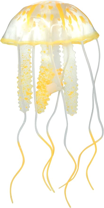 SPORN Aquarium Decoration Jellyfish Orange Small