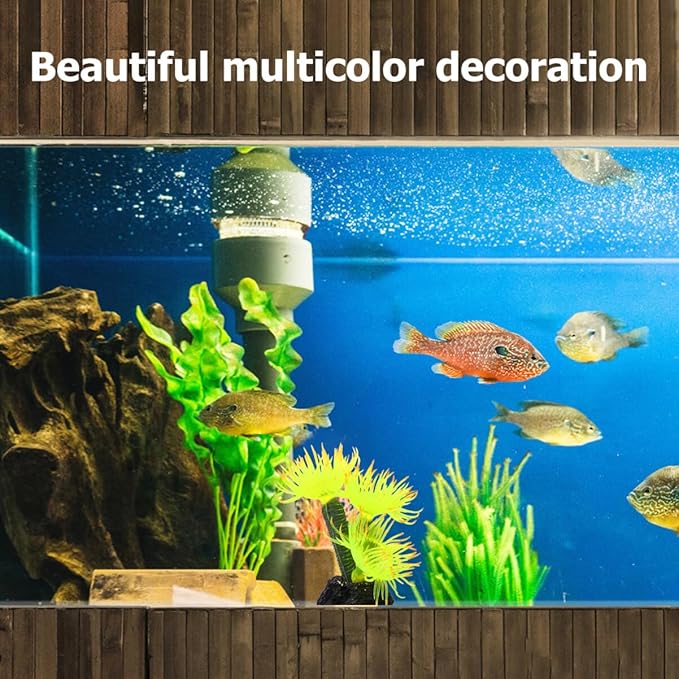 POPETPOP Artificial Coral Ornament for Aquarium Fish Tank Decor Simulated Resin Coral Safe Non-Toxic Aquarium Accessory 3.15X1.97X3.15 Inches
