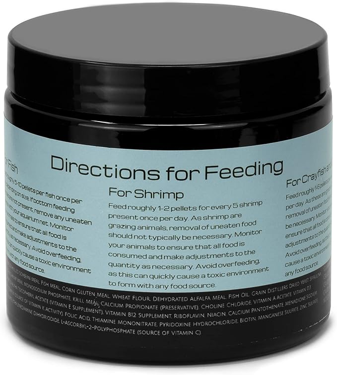 Aquatic Arts Sinking Pellets (.5 lb Spirulina Tabs) Freshwater Fish Food (Cichlid Tetra) | Shrimp Pellets | Aquarium Snail Food (Nerite Trapdoor Ramshorn) | Crayfish Food | Hermit Crab Food and More