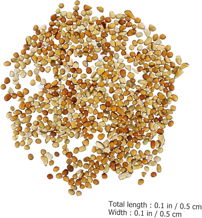 2 Sets Aquarium Gravel Decor with Natural Colored Glass Sand, 250g China Red + 250g Amber Substrate for Fish Tank and Terrarium Landscaping