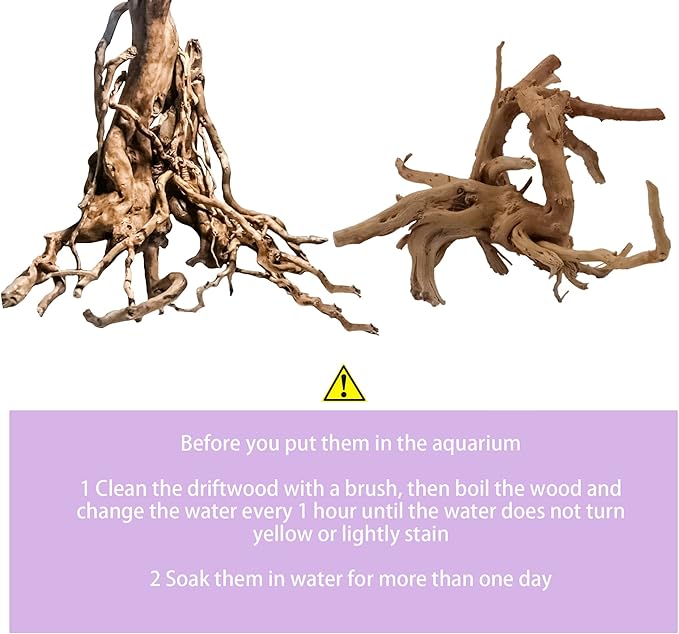 Vmiapxo 8 Pieces Natural Driftwood for Aquarium Decor, Assorted Sinkable Spider Wood, Reptile Drift Wood Branches Fish Tank Decorations (3.15''-4'')