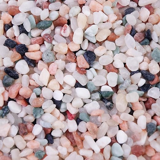 5lb Pea Silica Gravel Decorative Rocks, Polished Pebbles Ideal for Fish Tank, Vases, Succulents, Home Decor and Garden Landscaping, Countryside