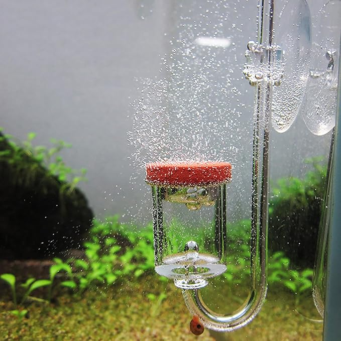 Acrylic Aquarium CO2 Atomizer Diffuser, High Dissolution Rate, Bubble Counter Refiner, with Nano MBKT Technology, for Aquarium Aquatic Plants (S)