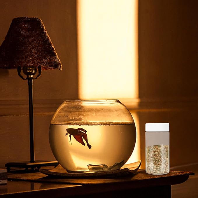 Mipcase Fish Food Containers 2pcs Dispenser Container Small Animals Feeding Bottles White Terrarium Plastic Round Fish Tank Aquarium Feeding Bottles