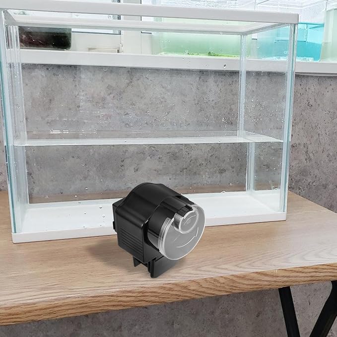 BESPORTBLE Automatic Aquarium Fish Feeder with Timing Function Battery-Operated Fish Tank Feeder for Goldfish Aquarium Accessory for Vacation and Daily Feeding