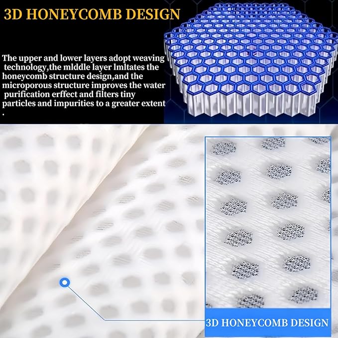 4 Pack 4Inch Ring Honeycomb Filter Socks,150 Micron,Freshwater Saltwater Aquarium Filter Bags,Aquarium Filter Sock 3D Honeycomb Design,Filter Bags for Fish Tank,10 Inch Long